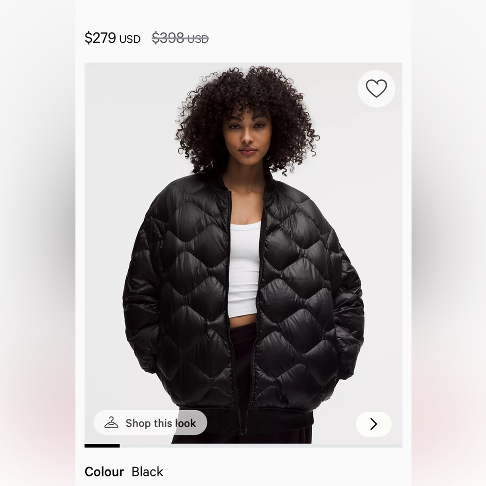 Reversible Oversized 600-Down-Fill Bomber Jacket Black Women’s Size M $398 NWT
